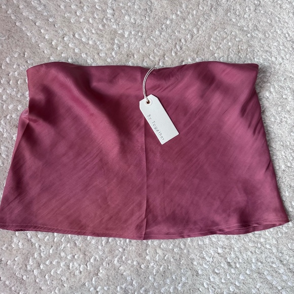 By Together Satin Strapless Tube Top Dusty Rose Mauve, Size Medium, NWT - Picture 3 of 12